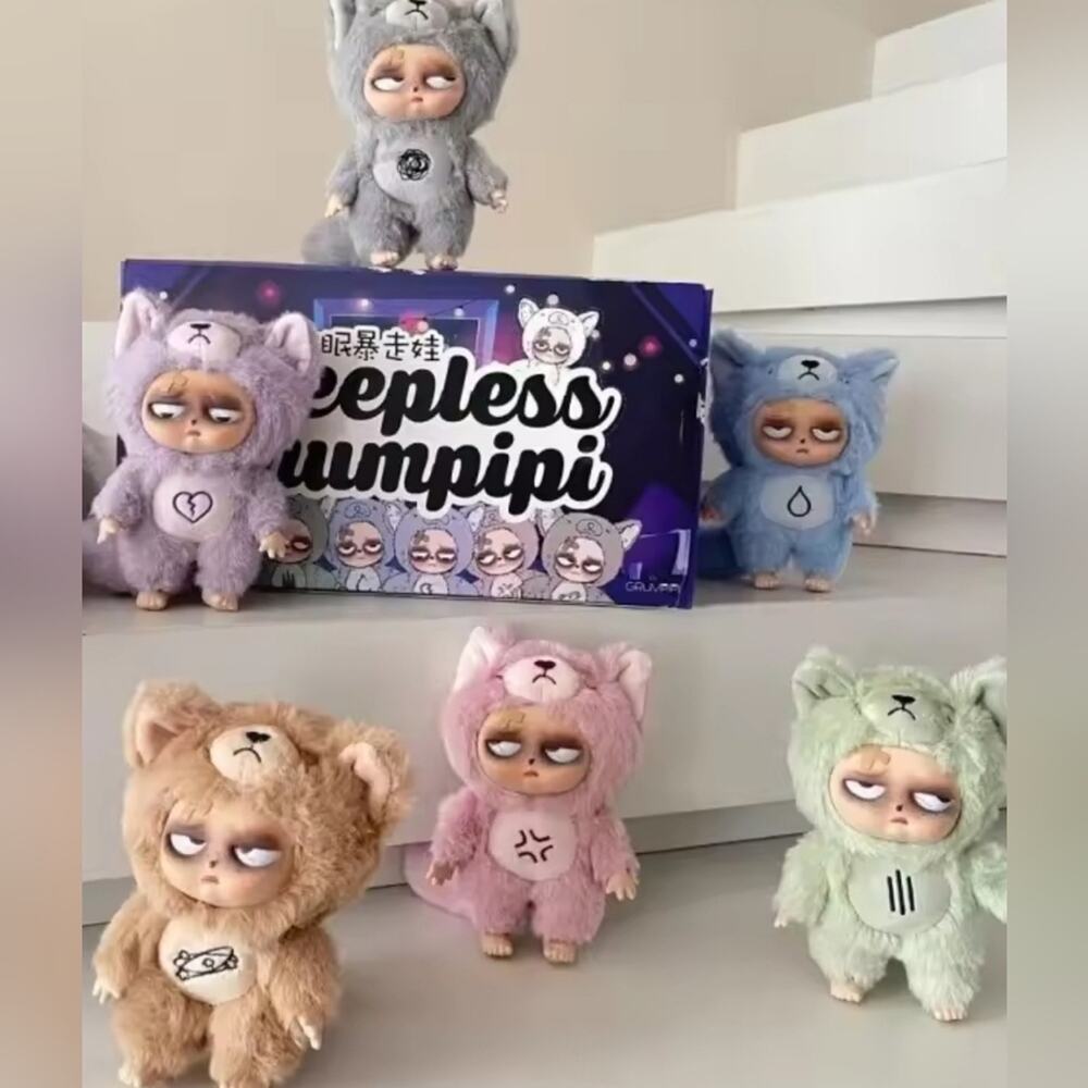 Sleepless Grumpipi Series Keychin Charms Bag Key Ring Keychin Charms Bag